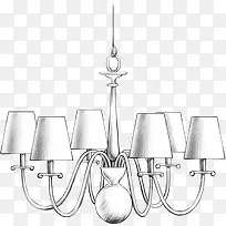 手绘梦幻白色灯具-空若网 手绘梦幻白色灯具-空若网