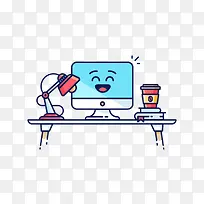 办公桌面插画素材-空若网 办公桌面插画素材-空若网