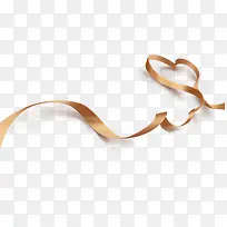 棕色高贵丝带爱心-空若网 棕色高贵丝带爱心-空若网