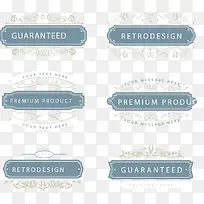 6款复古优质花纹标签矢量图-空若网 6款复古优质花纹标签矢量图-空若网