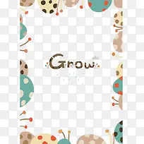 手绘英文成长插画-空若网 手绘英文成长插画-空若网