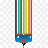 矢量一只彩色的卡通笔-空若网 矢量一只彩色的卡通笔-空若网