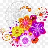 卡通花朵创意手绘-空若网 卡通花朵创意手绘-空若网