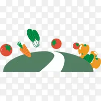 蔬菜原创小插画-空若网 蔬菜原创小插画-空若网