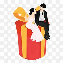 情人节婚礼插画-空若网 情人节婚礼插画-空若网