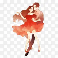 情人节插画漫画男女-空若网 情人节插画漫画男女-空若网