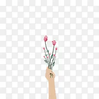 手握玫瑰花·-空若网 手握玫瑰花·-空若网