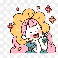 可爱花朵女孩-空若网 可爱花朵女孩-空若网