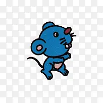 蓝色小老鼠红鼻子鼠年拜年-空若网 蓝色小老鼠红鼻子鼠年拜年-空若网