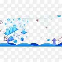 科技元素粒子素材三角形电路图-空若网 科技元素粒子素材三角形电路图-空若网