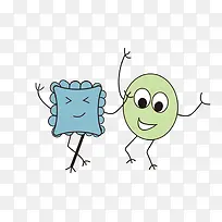 可爱卡通跳舞细菌-空若网 可爱卡通跳舞细菌-空若网
