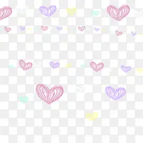 手绘线条爱心元素-空若网 手绘线条爱心元素-空若网