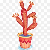 手绘插画仙人掌-空若网 手绘插画仙人掌-空若网