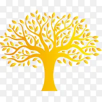 黄色许愿树手绘-空若网 黄色许愿树手绘-空若网