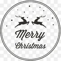 圣诞节 麋鹿 文字 设计-空若网 圣诞节 麋鹿 文字 设计-空若网