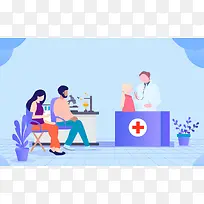 扁平医疗插画-空若网 扁平医疗插画-空若网
