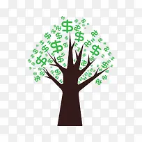 手绘矢量摇钱树-空若网 手绘矢量摇钱树-空若网