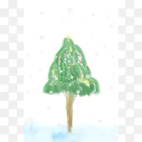 圣诞节,圣诞树,雪,雪花-空若网 圣诞节,圣诞树,雪,雪花-空若网