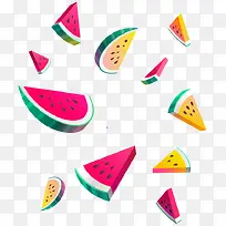 漂浮的彩色西瓜-空若网 漂浮的彩色西瓜-空若网