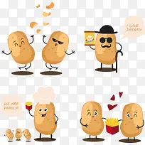 土豆 卡通 插画 素材-空若网 土豆 卡通 插画 素材-空若网