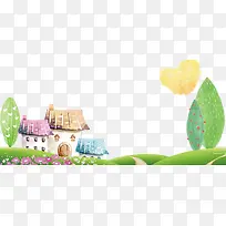 家园 卡通 插画 素材-空若网 家园 卡通 插画 素材-空若网