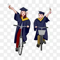 毕业生 卡通 插画 素材-空若网 毕业生 卡通 插画 素材-空若网
