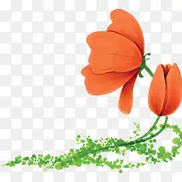 花朵 植物 插画 素材5-空若网 花朵 植物 插画 素材5-空若网