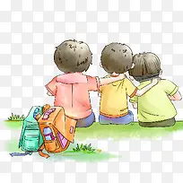 朋友 卡通 插画 素材-空若网 朋友 卡通 插画 素材-空若网