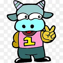 牛 卡通 插画 素材-空若网 牛 卡通 插画 素材-空若网