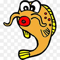 鱼 卡通 插画 素材-空若网 鱼 卡通 插画 素材-空若网