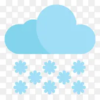 蓝色云朵雪花-空若网 蓝色云朵雪花-空若网