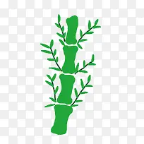 手绘卡通绿色竹子-空若网 手绘卡通绿色竹子-空若网