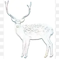 彩色素描麋鹿-空若网 彩色素描麋鹿-空若网