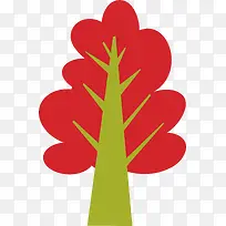 简易红色小树-空若网 简易红色小树-空若网