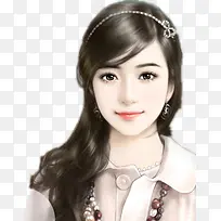 手绘青春可爱小女-空若网 手绘青春可爱小女-空若网