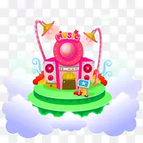 音乐派对插画素材-空若网 音乐派对插画素材-空若网