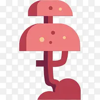 手绘卡通红色树-空若网 手绘卡通红色树-空若网