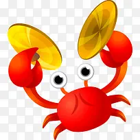 卡通可爱螃蟹-空若网 卡通可爱螃蟹-空若网