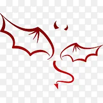 卡通手绘蝙蝠翅膀-空若网 卡通手绘蝙蝠翅膀-空若网