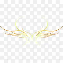 黄色卡通飞翔翅膀-空若网 黄色卡通飞翔翅膀-空若网