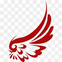 红色卡通翅膀设计-空若网 红色卡通翅膀设计-空若网