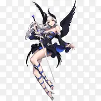 卡通邪恶少女带黑翅膀-空若网 卡通邪恶少女带黑翅膀-空若网