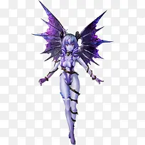 卡通立绘蓝翅膀女孩-空若网 卡通立绘蓝翅膀女孩-空若网