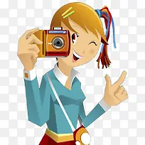 手拿相机的女孩-空若网 手拿相机的女孩-空若网
