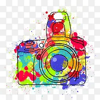 手绘水彩相机-空若网 手绘水彩相机-空若网