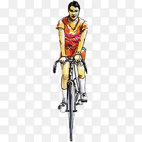 手绘水彩骑自行车-空若网 手绘水彩骑自行车-空若网