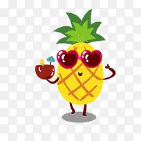 矢量卡通菠萝水果-空若网 矢量卡通菠萝水果-空若网