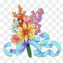 水彩花卉一束鲜花-空若网 水彩花卉一束鲜花-空若网