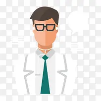 矢量卡通男子医生插画-空若网 矢量卡通男子医生插画-空若网