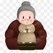 可爱的老奶奶元素-空若网 可爱的老奶奶元素-空若网